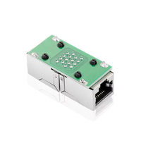 Conector RJ45, acoplador de red, interfaz Ethernet Gigabit, convertidor extensor de red para Cable de extensión hembra a hembra