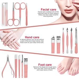 Kit de manucure et pédicure de luxe en acier inoxydable 18 pièces avec coupe-ongles, lime à ongles, ensemble d'outils de toilettage, prêt à offrir en cadeau pour les soins à domicile ou en salon - Product Image 6