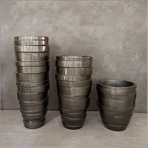 Vases à fleurs en or rose de luxe, vases métalliques brillants pour la décoration de mariage, élégant support de pot de fleurs de table, cadeau - Product Image 4