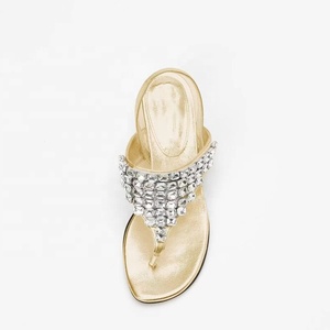 Sliver Low Thin Heels Women Clip Toe Pumps Dress Slingback Thong Sandals Summer Big Diamonds <b>Shoes</b> - Product Image 3