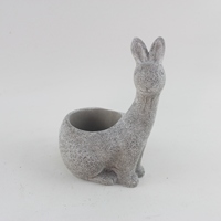 Circulaire Simple Pots De Fleurs Usine En Gros Moderne Lucidité Élégance Ciment Mignon Chien Pots De Fleurs