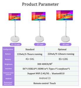 27inch Android OS trong nhà thông minh tương tác hiển thị TV di động với 5H 9h pin không dây di chuyển màn hình - Product Image 6