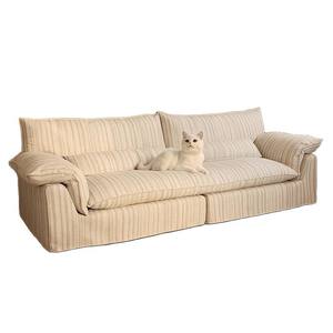 Sofá de tela de lino estilo francés en forma de U, extraíble y lavable, para apartamentos pequeños, sala de estar - Product Image 5