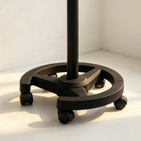 Tabouret d'équilibre pneumatique à roulettes réglable en hauteur, tabouret de position assise active avec roulettes silencieuses pour le bureau