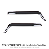 Accesorios para Suzuki Jimny JB64 JB74, Visera para Ventana, Protector de Lluvia, Deflector de Viento, Tinte Ahumado, Acabado Cromado, Juego Completo de 4 Piezas