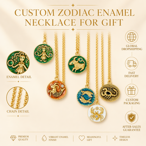 송이 펜던트 목걸이 스테인리스 스틸 진공 18K 금도금 별자리 참 장식 여성용 데일리 주얼리 - Product Image 1