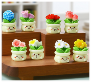 Vente <span class=keywords><strong>en</strong></span> gros miniature 3D résine rose lys tulipe fleur de <span class=keywords><strong>cerisier</strong></span> marguerite hortensia plante de tournesol succulente <span class=keywords><strong>pot</strong></span> figurine bonsaï décor - Product Image 3