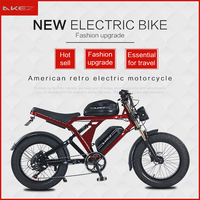 Vélo électrique tout-terrain AKEZ 52V 1500W avec moteur arrière sans balais, batterie longue portée 55Ah, haute vitesse tout-terrain