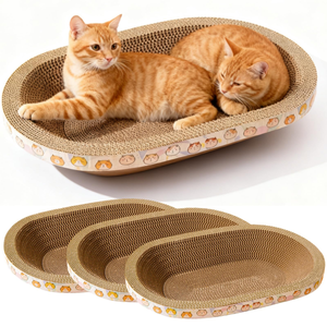 Rascador para Gatos Ovalado, los Fabricantes Venden Bien los Rascadores Redondos de Papel Corrugado para Gatos - Product Image 1
