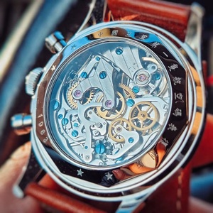 RED STAR Men's Stainless Steel <b>Case</b> Sapphire Crystal 1963 pilot Automatic Watch 38mm Waterproof Retro Chronograph Vintage Watch - Product Image 5