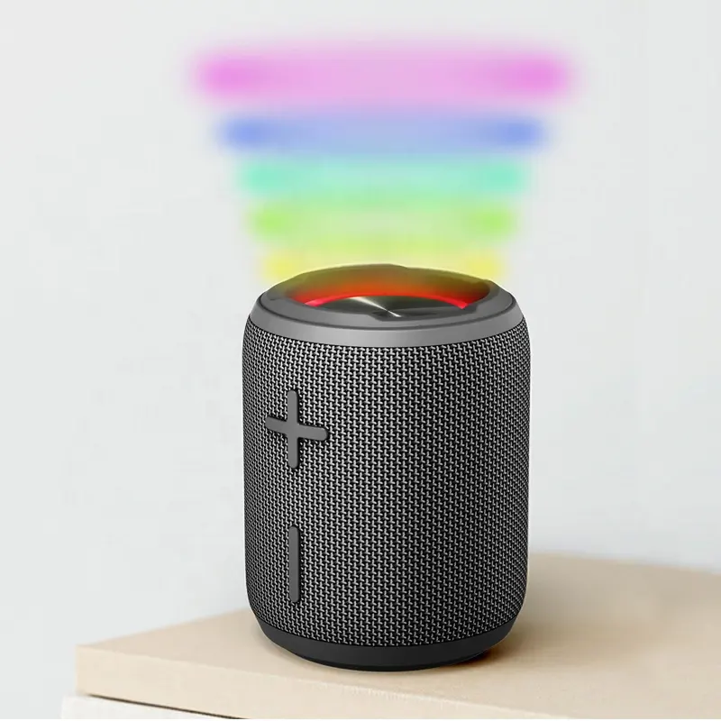 OZZIE Speaker Bluetooth Nirkabel IPX7, Speaker Bluetooth Luar Ruangan Tahan Air 10W, Speaker Parlantes dengan Lampu RGB Menari