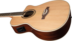 EKO GUITARS - NXT A100CE NATURAL, guitare acoustique électrifiée de haute qualité, forme en coupe d'auditorium, système EKO G03, table en épicéa - Product Image 5