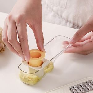 3in1 Manual Small Fine Shredder & Slicer <b>for</b> Garlic & Ginger Mini Grater with Container & Finger Guard - Product Image 3
