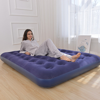 Camping Blow Up Air Matelas Pleine Taille Gonflable Pliable Air Lit Floqué haut