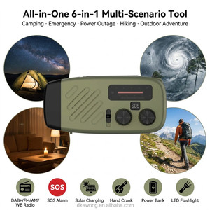 Radio Solar de Emergencia con Altavoz Inalámbrico, Receptor de Alertas Meteorológicas ASA DAB+ AM FM NOAA, Radio con Linterna LED y Alarma SOS - Product Image 6