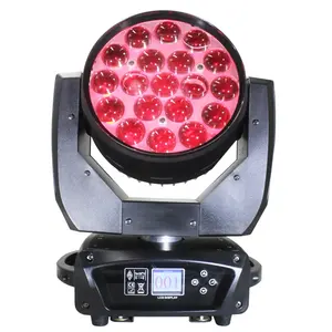 DMX 512 מקצועי שלב לשטוף תאורה 19x15w זום led נע אור led beam הזזת ראש