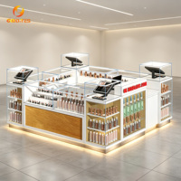 Kiosque d'exposition de parfums, présentoir de cosmétiques, kiosque mobile de vente au détail, vitrine de maquillage pour centre commercial