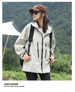 Veste coupe-vent unisexe personnalisable en <span class=keywords><strong>toile</strong></span> softshell imperméable avec empiècements sur le devant, idéale pour les sports <span class=keywords><strong>de</strong></span> plein air et les activités polyvalentes - Product Image 3
