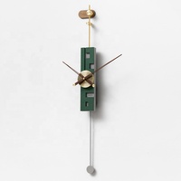 EMITDOOG Horloge murale simple Décoration intérieure Promotion Horloges à balancier Décoration murale avec aiguilles en noyer Minimaliste Moderne Indien