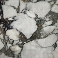 Grande dalle de marbre Calacatta Viola Verde naturel poli pour îlot de cuisine, comptoir, mur d'accentuation de villa et carrelage de sol