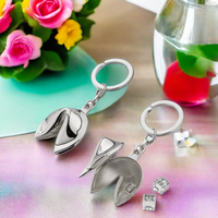 Porte-clés en métal personnalisé Lucky Cookie Fortune Cookie Porte-clés Fortune Cookie Porte-clés souvenir de mariage