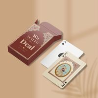 Cartes de poker personnalisées en papier noir avec boîte à rabat et bordure métallisée, lisses et faciles à mélanger, pour jeux de société et cadeaux d'anniversaire