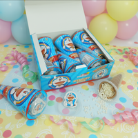 Cornet de gaufrette au chocolat saveur crème, sucré et croustillant, avec jouets de dessin animé, emballage individuel, personnalisable