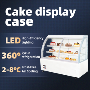 Vitrine Réfrigérée Commerciale pour Gâteaux avec Refroidissement par Air, en Acier Inoxydable, Type Vitrine Ouverte pour Pâtisseries et Desserts - Product Image 4