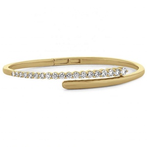 Pulsera de Joyería Chapada en Oro de 14K y 18K con Circonita Blanca, Brazalete Ajustable con Diseño de Serpiente y Circonitas Cúbicas Finas para Mujer, Pulsera Plateada para Mujer - Product Image 4