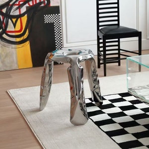 Tabourets en acier inoxydable personnalisés, design <span class=keywords><strong>original</strong></span>, style personnalisé unique, exposition de salle à manger pour bureau à domicile - Product Image 6