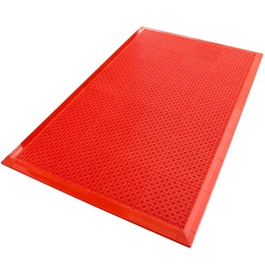 Anti-Slip Waterproof <b>Plastic</b> <b>Tile</b> EVA Multi-Functional Heavy-Duty Doormats with Edging for Entryway Grey Modern Design - Product Image 5
