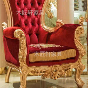 Phong Cách Châu Âu Nhung Pháp Công Chúa Cao Trở Lại Ghế Sofa Đơn Cho Đám Cưới Tổ Chức Sự Kiện Ăn Uống-Bền Thương Mại Đồ Nội Thất Cao - Product Image 5