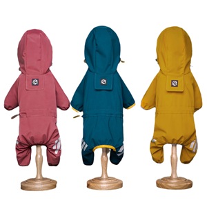 Küçük orta köpekler için her şey dahil katı renk yağmurluk <span class=keywords><strong>Pet</strong></span> teddy'nin yansıtıcı dört bacak kapak soğuk geçirmez su geçirmez Polyester - Product Image 5