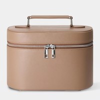 Trousse de Maquillage de Voyage de Luxe en Cuir Personnalisable avec Logo, Grande Capacité, Coque Rigide Légère, Organisateur pour Femmes