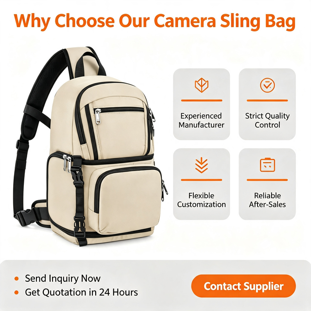 BSCI Luxury Waterproof Camera Sling Bag Crossbody Photography Chest Bag Portable DSLR Mirrorless Camera Shoulder Bag Backpack
