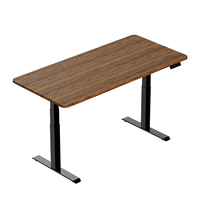 Cadre de bureau debout électrique moderne à double moteur, réglable en hauteur sur 3 niveaux, pivotant, robuste, avec pieds en T, ergonomique pour ordinateur