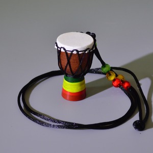 Wholesale musical gift pendants,Tour Souvenir Gift Handmade Solid Wood Sheepskin African <b>drum</b> Stitched Pendant - Product Image 3