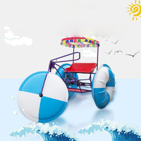 2024 nouveau bateau de vélo d'eau de pédale de conception avec le bateau de pédale de modèle de fusée de matériel de fibre de verre avec 2 sièges à vendre