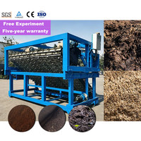 Retourneur de compost de type chaîne à plaques, haute productivité, profondeur 1,5 m, pour boues de biogaz et déchets