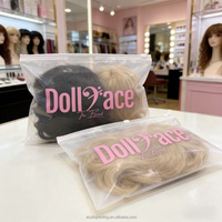 Bolsas de Polietileno Mate Esmerilado con Cierre Ziplock para Empaque de Extensiones de Cabello, Impresión Personalizada de Lujo