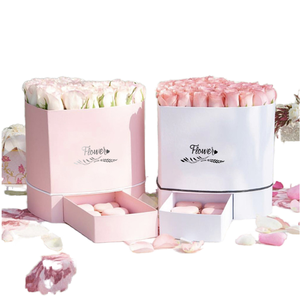 Phong cách sang trọng hình trái tim cứng nhắc Hộp quà tặng với nắp đậy Chất lượng cao cấp cho nến & Ví sắp xếp Matt cán in ấn - Product Image 2