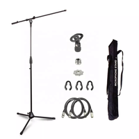 Support de studio en plastique en acier noir réglable professionnel support de microphone