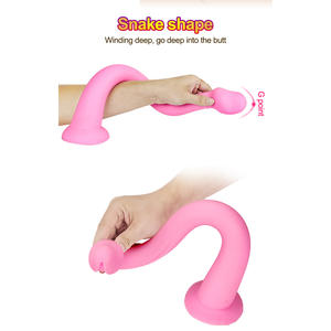 Plug Anale Super Lungo, Dildo Rosa Flessibile per Massaggio Vaginale e Stimolazione Prostatica per Uomini e Donne, Gioco SM Giocattolo Sessuale - Product Image 2