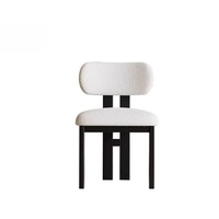 Chaises de salle à manger portables de style mid-century en bois de frêne avec revêtement en velours, mobilier de maison en gros