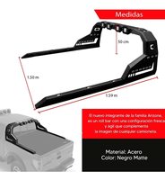 Barre de protection universelle pour camionnette, robuste, avec 4 lumières LED, en acier, noire, pour Hilux Ranger Raptor F150 Ram 1500 D-Max Navara
