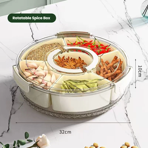 Organizador Giratorio 360° para Refrigerador, con 6 Compartimentos, Apto para Lavavajillas, Ecológico, de Plástico PP de 4.5L, Tipo Lazy Susan - Product Image 2