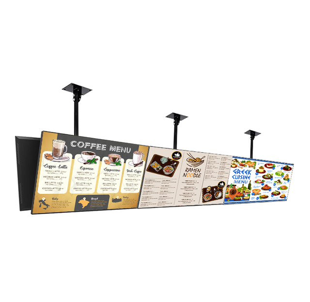 Digital Menu Board Display Screens 32 43 55 Inch with Software Server Control Advertising Digital Menu Board for Food Truck