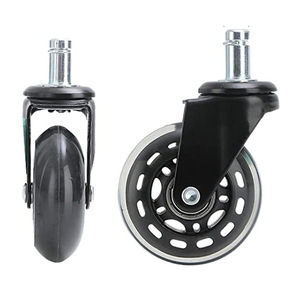 Cadeira de escritório com rodas para escritório, peças para cadeira de escritório, rodízio de reposição em PU de 3 polegadas - Product Image 5