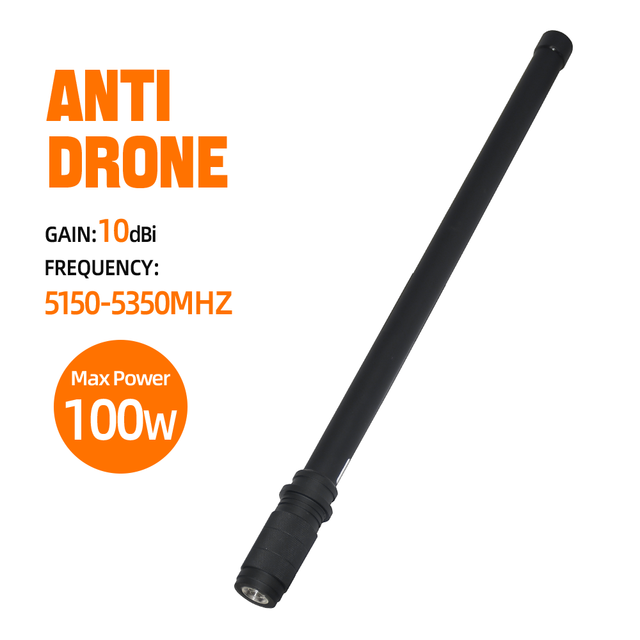 Omni 5.2G 5150-5350MHz with Hand High Gain High-Power Outdoor WI-FI Antenna Fiberglass IP67 RF Jammer for Anti-Drone System