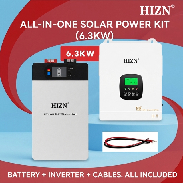 2.56kWh 3.3Kw LiFePO4 Home Energy Storage System with Hybrid Inverter Complete Solar Battery Kit Solar System Lithium Battery